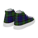 Tartan Men High Top Shoes Clan Newman Plaid Converse High Tops Sneakers, Converse Christmas Sneakers Plaid High Top Shoes For Men