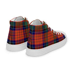 Tartan Men High Top Shoes Clan Nicolson Ancient Plaid Converse High Tops Sneakers, Converse Christmas Sneakers Plaid High Top Shoes For Men