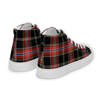 Tartan Men High Top Shoes Clan Norwegian Night Plaid Converse High Tops Sneakers, Converse Christmas Sneakers Plaid High Top Shoes For Men