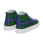 Tartan Men High Top Shoes Clan Turnbull Hunting Plaid Converse High Tops Sneakers, Converse Christmas Sneakers Plaid High Top Shoes For Men
