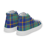 Tartan Men High Top Shoes Clan US Marine Plaid Converse High Tops Sneakers, Converse Christmas Sneakers Plaid High Top Shoes For Men
