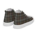Plaid Tartan Men High Top Sneakers Clan Outlander Fraser Plaid Converse High Tops Sneakers, Converse Christmas Sneakers