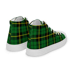 Plaid Tartan Men High Top Sneakers Clan Wallace Hunting Plaid Converse High Tops Sneakers, Converse Christmas Sneakers