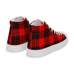 Plaid Tartan Men High Top Sneakers Clan Wemyss Plaid Converse High Tops Sneakers, Converse Christmas Sneakers