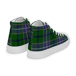 Plaid Tartan Men High Top Sneakers Clan Wishart Hunting Plaid Converse High Tops Sneakers, Converse Christmas Sneakers