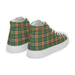 Plaid Tartan Men High Top Sneakers Clan Pollock Hunting Plaid Converse High Tops Sneakers, Converse Christmas Sneakers