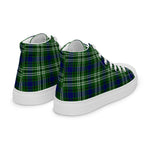 Plaid Tartan Men High Top Sneakers Clan Purves Plaid Converse High Tops Sneakers, Converse Christmas Sneakers