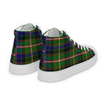 Plaid Tartan Men High Top Sneakers Clan Reid Green Plaid Converse High Tops Sneakers, Converse Christmas Sneakers