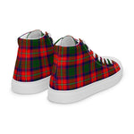 Plaid Tartan Men High Top Sneakers Clan Riddell Plaid Converse High Tops Sneakers, Converse Christmas Sneakers