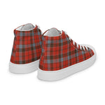 Plaid Tartan Men High Top Sneakers Clan Robertson Weathered Plaid Converse High Tops Sneakers, Converse Christmas Sneakers