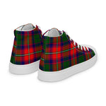 Plaid Tartan Men High Top Sneakers Clan Roxburgh District Plaid Converse High Tops Sneakers, Converse Christmas Sneakers