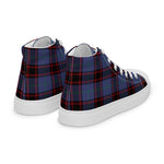 Plaid Tartan Men High Top Sneakers Clan Rutherford Hunting Plaid Converse High Tops Sneakers, Converse Christmas Sneakers