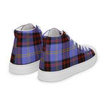 Plaid Tartan Men High Top Sneakers Clan Rutherford Plaid Converse High Tops Sneakers, Converse Christmas Sneakers