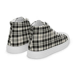 Plaid Tartan Men High Top Sneakers Clan Scott Black White Ancient Plaid Converse High Tops Sneakers, Converse Christmas Sneakers