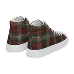 Plaid Tartan Men High Top Sneakers Clan Scott Brown Ancient Plaid Converse High Tops Sneakers, Converse Christmas Sneakers