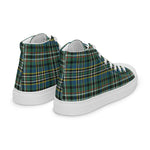 Plaid Tartan Men High Top Sneakers Clan Scott Green Ancient Plaid Converse High Tops Sneakers, Converse Christmas Sneakers