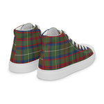 Plaid Tartan Men High Top Sneakers Clan Shaw Green Modern Plaid Converse High Tops Sneakers, Converse Christmas Sneakers