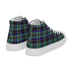 Plaid Tartan Men High Top Sneakers Clan Stevenson Plaid Converse High Tops Sneakers, Converse Christmas Sneakers