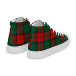 Plaid Tartan Men High Top Sneakers Clan Stewart Atholl Modern Plaid Converse High Tops Sneakers, Converse Christmas Sneakers