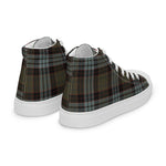 Plaid Tartan Men High Top Sneakers Clan Stewart Old Weathered Plaid Converse High Tops Sneakers, Converse Christmas Sneakers