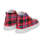 Plaid Tartan Men High Top Sneakers Clan Straiton Plaid Converse High Tops Sneakers, Converse Christmas Sneakers