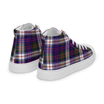 Scotstee Shop - Scotstee Shop Plaid Tartan High Top Sneakers Clan MacDonald Dress Modern Plaid Converse High Tops Sneakers, Converse Christmas Sneakers