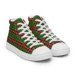 Plaid Tartan Men High Top Sneakers Clan Baxter Modern Plaid Converse High Tops Sneakers, Converse Christmas Sneakers