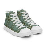 Tartan Men High Top Shoes Clan Kelly Dress Plaid Converse High Tops Sneakers, Converse Christmas Sneakers Plaid High Top Shoes For Men