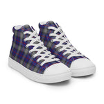 Tartan Men High Top Shoes Clan Kinnaird Plaid Converse High Tops Sneakers, Converse Christmas Sneakers Plaid High Top Shoes For Men