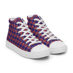 Tartan Men High Top Shoes Clan Laing of Archiestown Plaid Converse High Tops Sneakers, Converse Christmas Sneakers Plaid High Top Shoes For Men