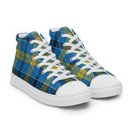 Tartan Men High Top Shoes Clan Laing Plaid Converse High Tops Sneakers, Converse Christmas Sneakers Plaid High Top Shoes For Men