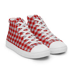 Tartan Men High Top Shoes Clan Lennox Dress Plaid Converse High Tops Sneakers, Converse Christmas Sneakers Plaid High Top Shoes For Men