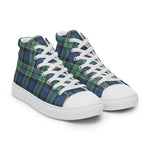 Tartan Men High Top Shoes Clan Leslie Hunting Ancient Plaid Converse High Tops Sneakers, Converse Christmas Sneakers Plaid High Top Shoes For Men