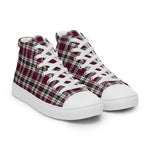 Tartan Men High Top Shoes Clan Little Dress Plaid Converse High Tops Sneakers, Converse Christmas Sneakers Plaid High Top Shoes For Men