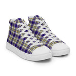 Tartan Men High Top Shoes Clan Livingstone Plaid Converse High Tops Sneakers, Converse Christmas Sneakers Plaid High Top Shoes For Men