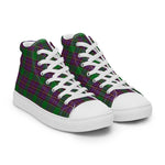 Tartan Men High Top Shoes Clan Logan Plaid Converse High Tops Sneakers, Converse Christmas Sneakers Plaid High Top Shoes For Men