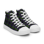Tartan Men High Top Shoes Clan Lumsden Hunting Plaid Converse High Tops Sneakers, Converse Christmas Sneakers Plaid High Top Shoes For Men