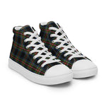 Tartan Men High Top Shoes Clan Lyle Plaid Converse High Tops Sneakers, Converse Christmas Sneakers Plaid High Top Shoes For Men