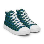 Tartan Men High Top Shoes Clan Lyon Plaid Converse High Tops Sneakers, Converse Christmas Sneakers Plaid High Top Shoes For Men