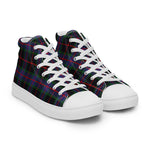 Tartan Men High Top Shoes Clan Nairn Plaid Converse High Tops Sneakers, Converse Christmas Sneakers Plaid High Top Shoes For Men