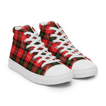 Tartan Men High Top Shoes Clan Nesbitt Plaid Converse High Tops Sneakers, Converse Christmas Sneakers Plaid High Top Shoes For Men