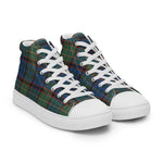 Tartan Men High Top Shoes Clan Nicolson Hunting Ancient Plaid Converse High Tops Sneakers, Converse Christmas Sneakers Plaid High Top Shoes For Men