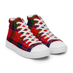 Tartan Men High Top Shoes Clan Nicolson Modern Plaid Converse High Tops Sneakers, Converse Christmas Sneakers Plaid High Top Shoes For Men