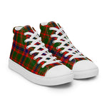 Tartan Men High Top Shoes Clan Nithsdale Plaid Converse High Tops Sneakers, Converse Christmas Sneakers Plaid High Top Shoes For Men