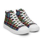 Tartan Men High Top Shoes Clan Norvel Plaid Converse High Tops Sneakers, Converse Christmas Sneakers Plaid High Top Shoes For Men