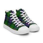 Tartan Men High Top Shoes Clan Tait Plaid Converse High Tops Sneakers, Converse Christmas Sneakers Plaid High Top Shoes For Men