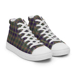 Tartan Men High Top Shoes Clan Taylor Weathered Plaid Converse High Tops Sneakers, Converse Christmas Sneakers Plaid High Top Shoes For Men
