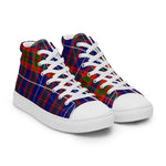 Tartan Men High Top Shoes Clan Trotter Plaid Converse High Tops Sneakers, Converse Christmas Sneakers Plaid High Top Shoes For Men