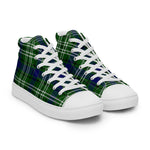 Tartan Men High Top Shoes Clan Tweedside Plaid Converse High Tops Sneakers, Converse Christmas Sneakers Plaid High Top Shoes For Men
