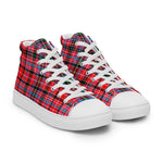 Tartan Men High Top Shoes Clan Udny Plaid Converse High Tops Sneakers, Converse Christmas Sneakers Plaid High Top Shoes For Men